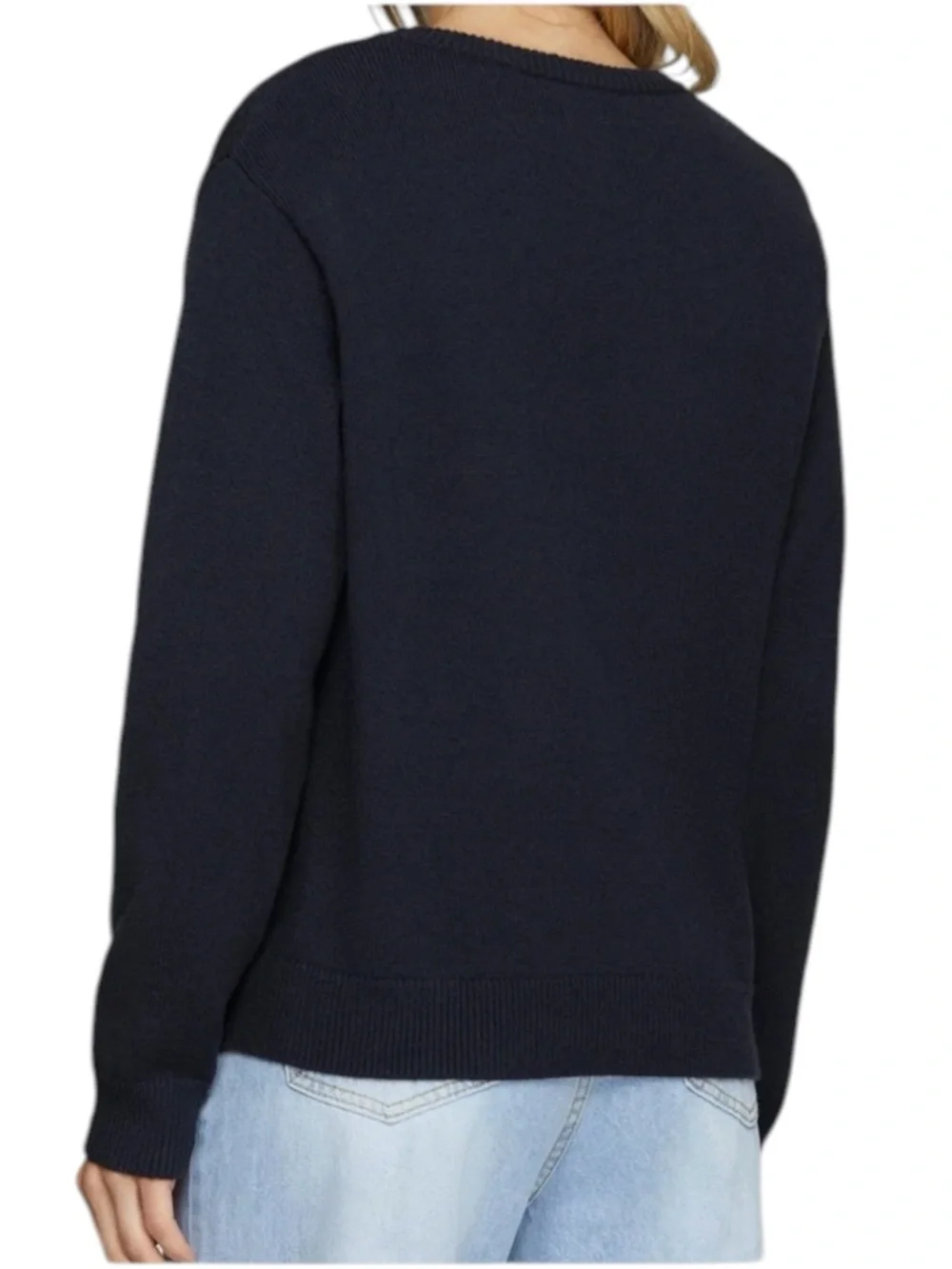 She + Sky Navy Bow Sweater - Picture 2 of 5